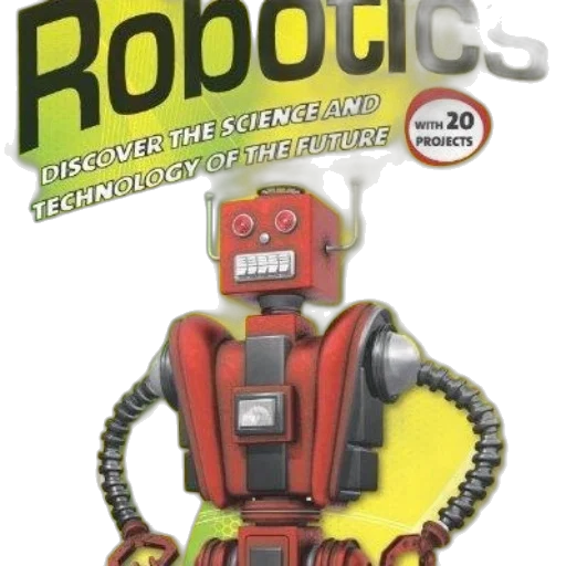 robot, 3d render, book, cover transparent PNG cut-out