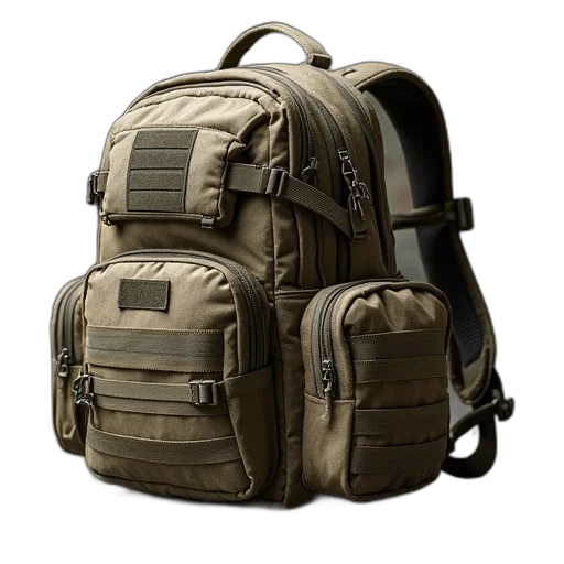 3d render, tactical, assault, pack transparent PNG cut-out