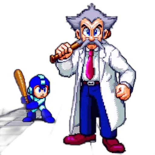 staff, robot, weapon, pixel art transparent PNG cut-out