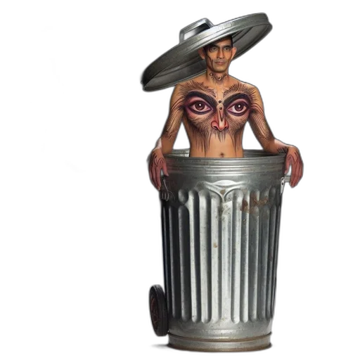 dress, hat, robot, creature transparent PNG cut-out