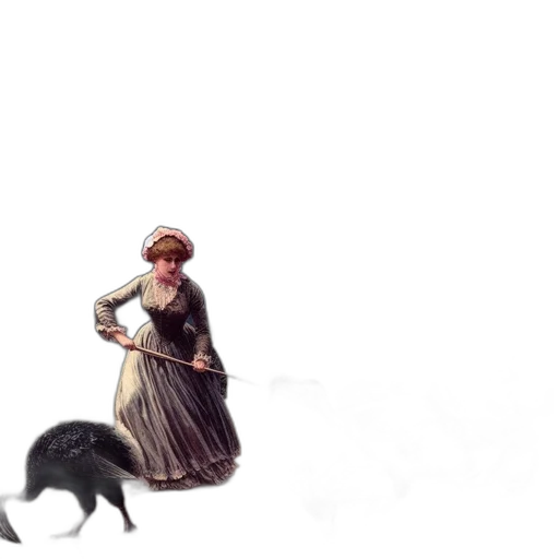 animal, dress, staff, creature transparent PNG cut-out