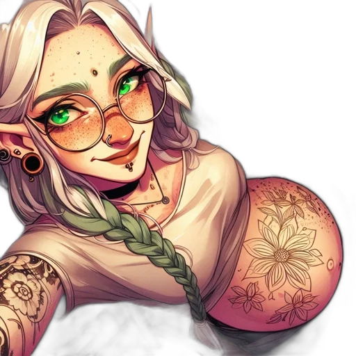 fantasy art, concept art, watercolor, pixel art transparent PNG cut-out