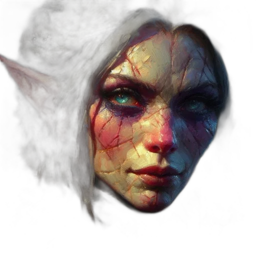 face, mask, staff, dragon transparent PNG cut-out