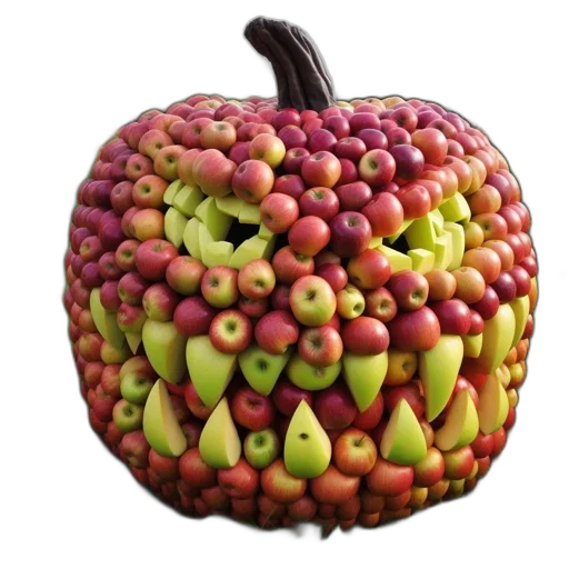 food, crown, 3d render, photorealistic transparent PNG cut-out