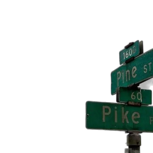 3d render, city street, street, sign transparent PNG cut-out
