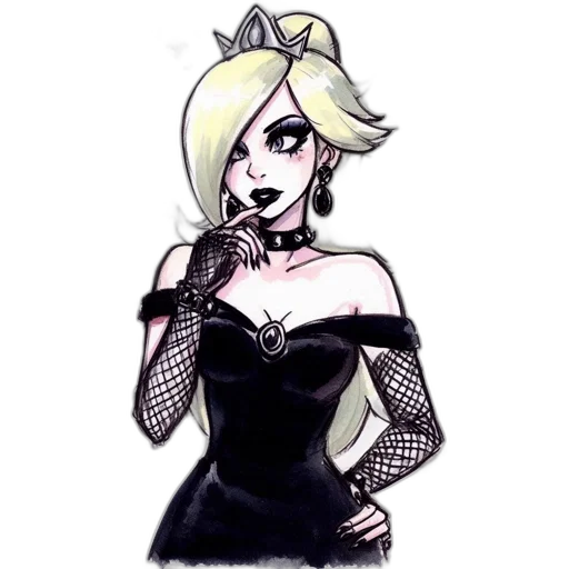dress, crown, staff, cartoon transparent PNG cut-out