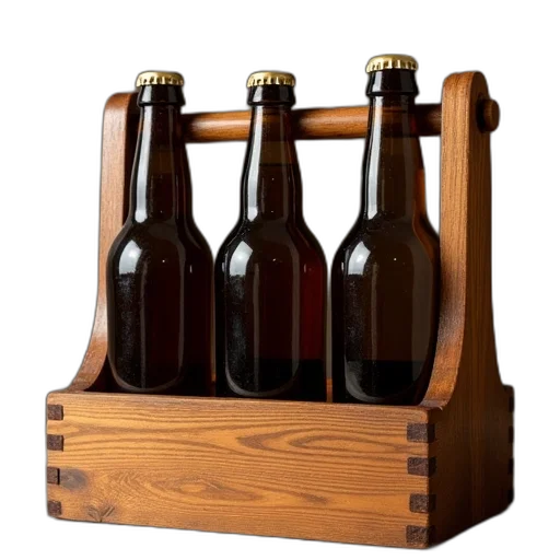 bottle, furniture, wooden, beer transparent PNG cut-out