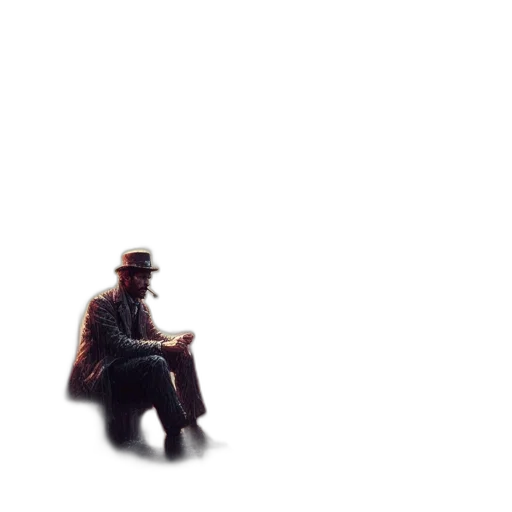 hat, robot, staff, jacket transparent PNG cut-out