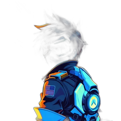 robot, jacket, mask, weapon transparent PNG cut-out