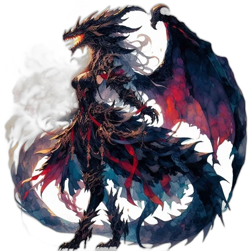 dragon, creature, staff, animal transparent PNG cut-out