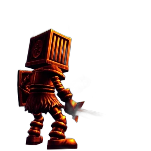 robot, weapon, sword, staff transparent PNG cut-out