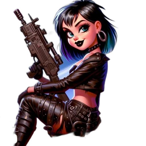 weapon, cyberpunk, concept art, comic book art transparent PNG cut-out
