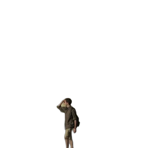 jacket, staff, umbrella, robot transparent PNG cut-out
