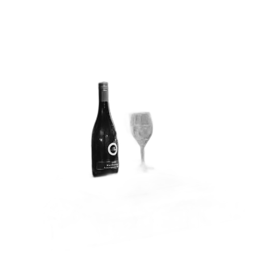 bottle, staff, 3d render, black transparent PNG cut-out