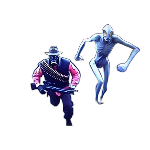 robot, creature, mask, weapon transparent PNG cut-out
