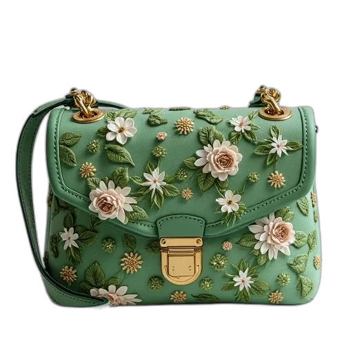 green, crossbody, bag, handbags transparent PNG cut-out