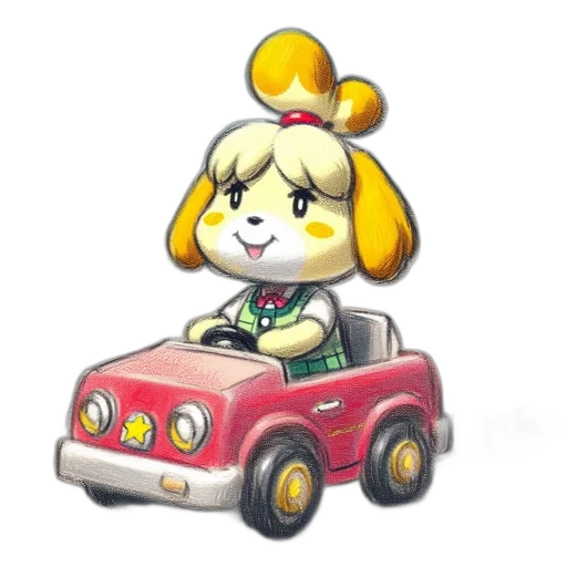 car, animal, staff, hat transparent PNG cut-out