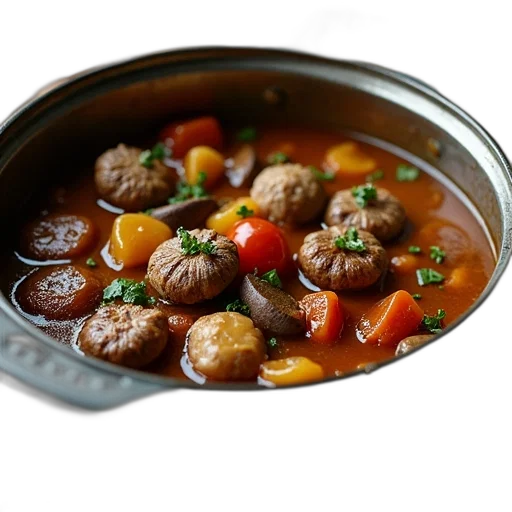 food, photorealistic, 3d render, pot transparent PNG cut-out