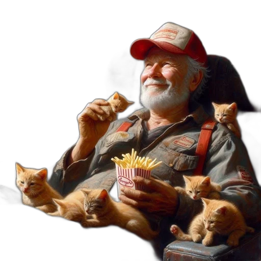 food, animal, hat, photorealistic transparent PNG cut-out