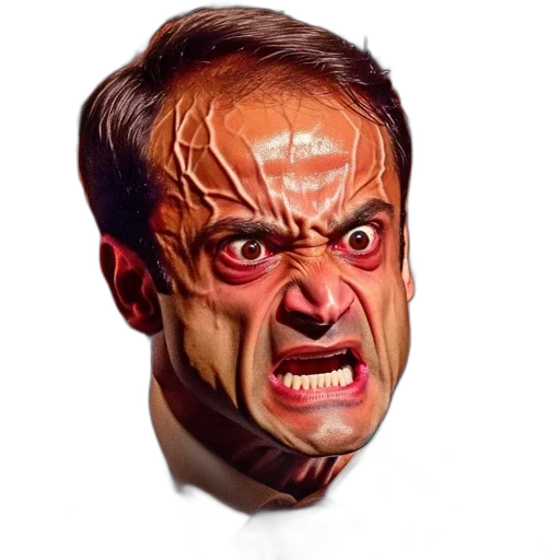 face, mask, creature, photorealistic transparent PNG cut-out