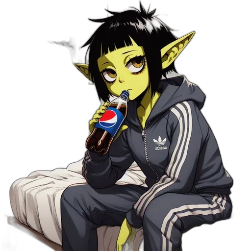 jacket, creature, staff, dragon transparent PNG cut-out