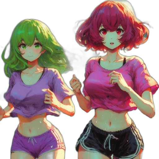 pixel art, concept art, anime, watercolor transparent PNG cut-out