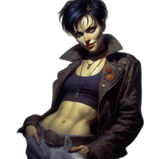 jacket, cyberpunk, comic book art, concept art transparent PNG cut-out