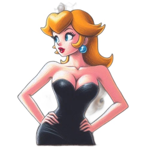 dress, crown, jewelry, staff transparent PNG cut-out