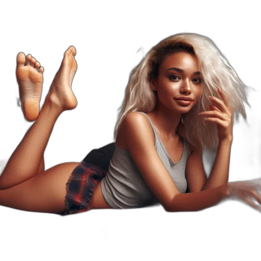 hair, shoes, creature, photorealistic transparent PNG cut-out