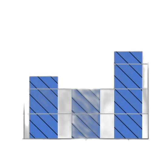 3d render, blue, bar, chart transparent PNG cut-out