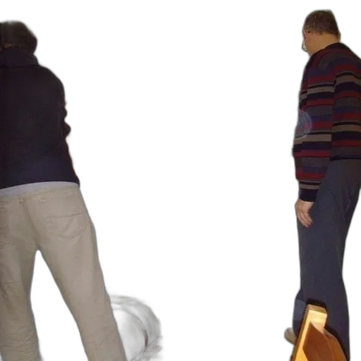 man, striped, sweater, looking transparent PNG cut-out