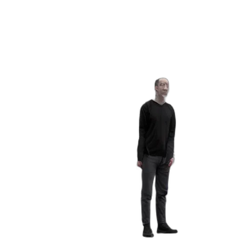 jacket, staff, robot, creature transparent PNG cut-out