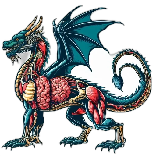 dragon, animal, staff, creature transparent PNG cut-out