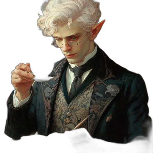 face, staff, jacket, fantasy art transparent PNG cut-out