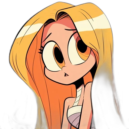 dress, hair, staff, face transparent PNG cut-out