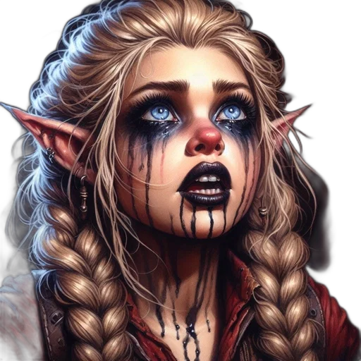 face, fantasy art, concept art, photorealistic transparent PNG cut-out