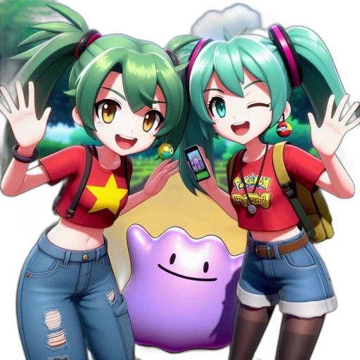 concept art, vaporwave, 3d render, pixel art transparent PNG cut-out