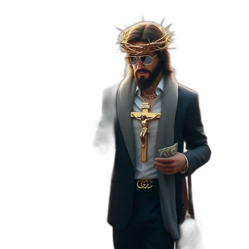 staff, sword, crown, jacket transparent PNG cut-out