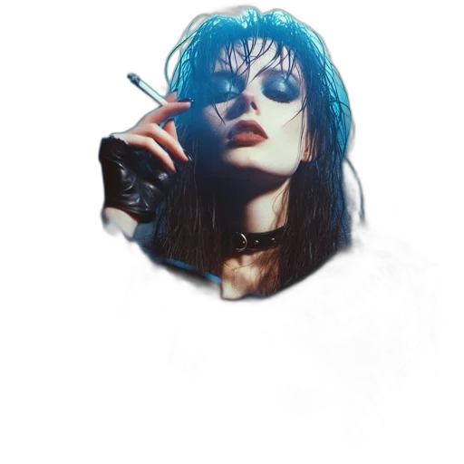 face, jacket, umbrella, jewelry transparent PNG cut-out