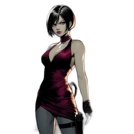 dress, comic book art, concept art, fantasy art transparent PNG cut-out