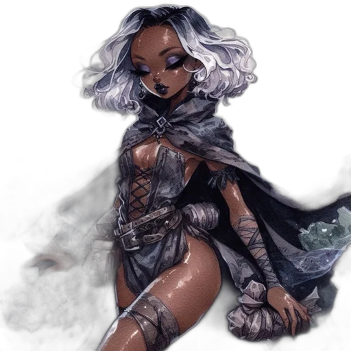 dress, fantasy art, concept art, comic book art transparent PNG cut-out