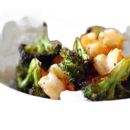food, bowl, broccoli, shrimp transparent PNG cut-out