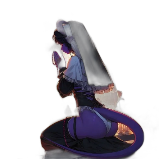 dress, crown, sword, staff transparent PNG cut-out