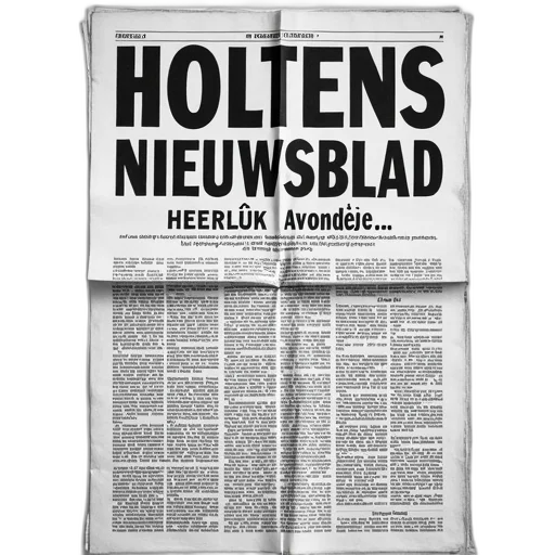 black, white, newspaper, page transparent PNG cut-out