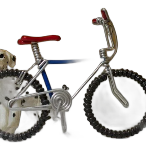 weapon, 3d render, wire, bicycle transparent PNG cut-out