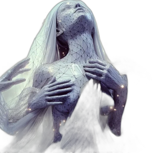 dress, creature, concept art, 3d render transparent PNG cut-out