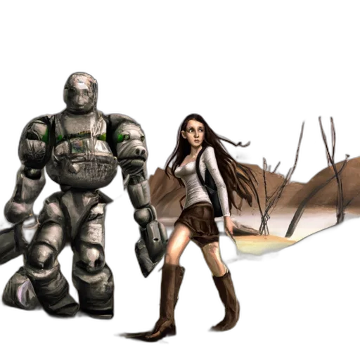 robot, concept art, fantasy art, comic book art transparent PNG cut-out