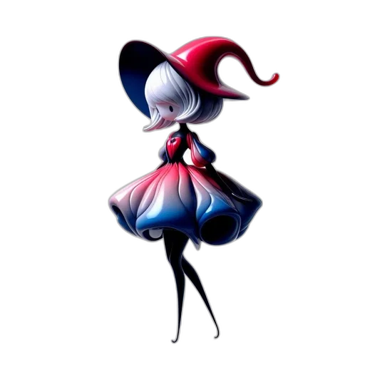 dress, robot, flower, creature transparent PNG cut-out