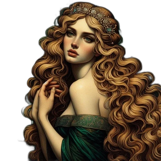 hair, crown, jewelry, dress transparent PNG cut-out