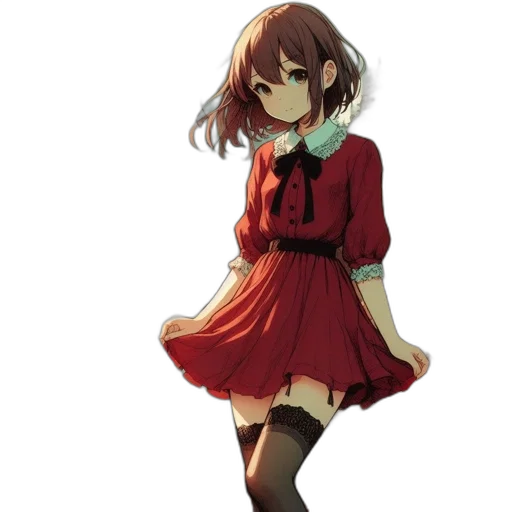 dress, staff, shoes, face transparent PNG cut-out